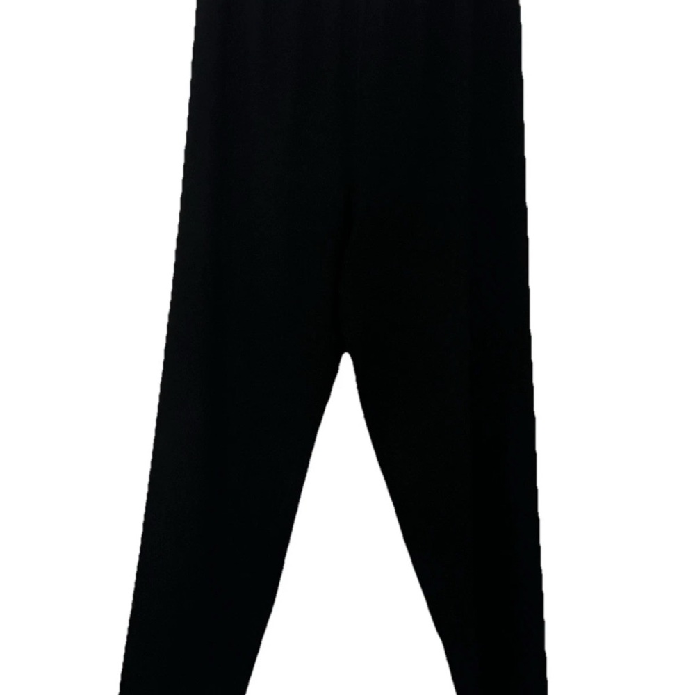 Peter Cohen Women's Black Elastic Waist High Rise Pull On Pants Size Large